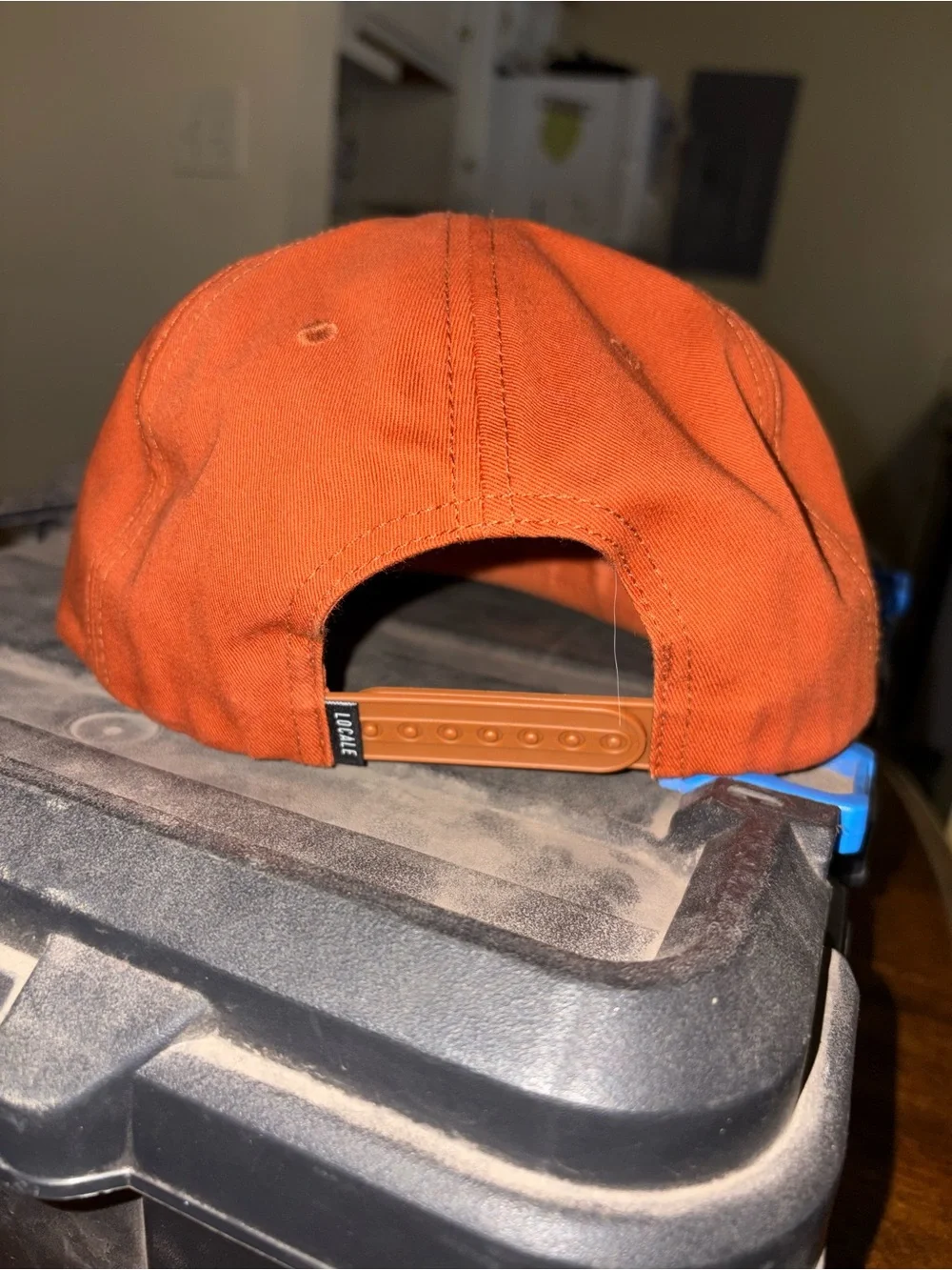 Orange Rope-Trimmed Hat with Tailing Redfish Embroidery